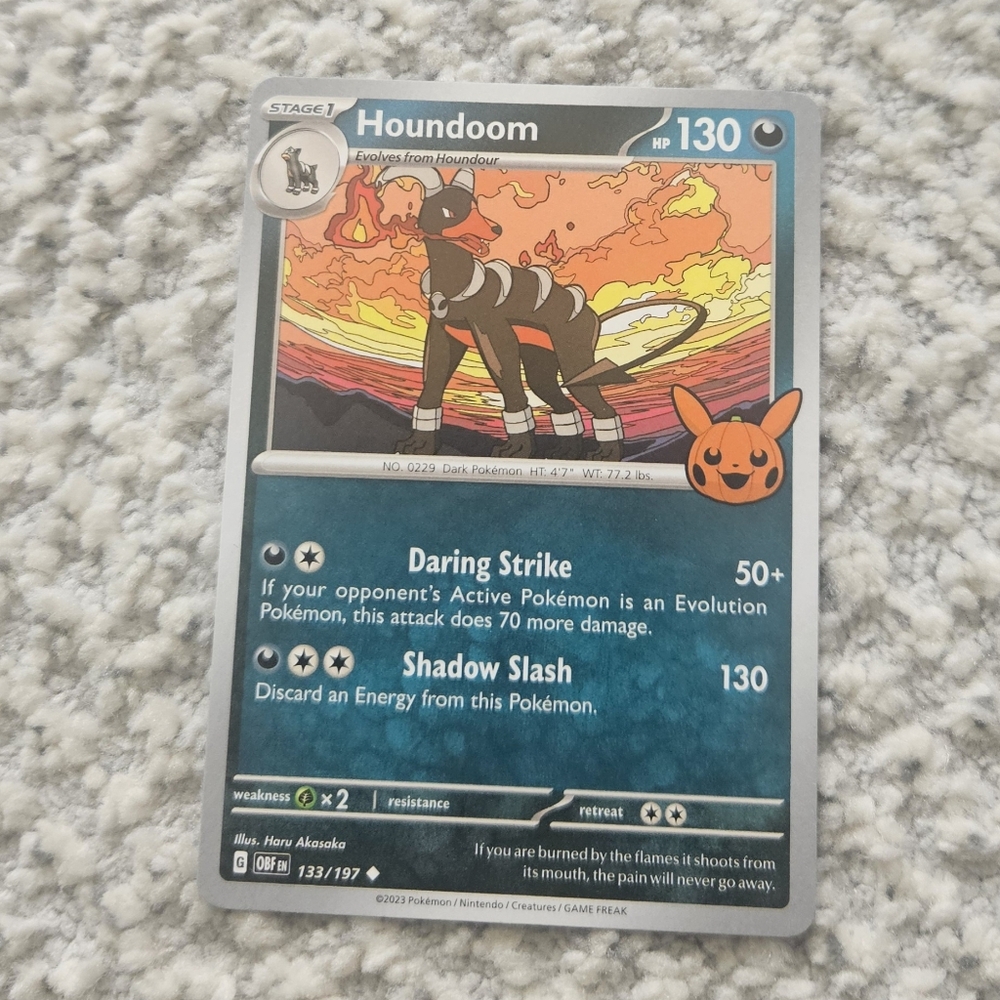 POKEMON TCG Card Houndoom Trick or Treat BOOster Bundle 133